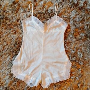 Vintage lingerie teddy romper